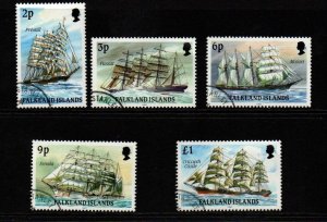 FALKLAND ISLANDS SG613/25 1991 SHIPS USED