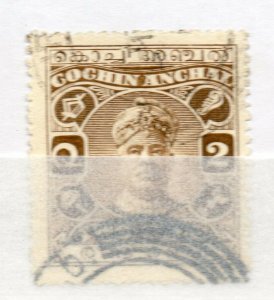 India Cochin 1916-30 Early Issue Fine Used 2p. NW-15699