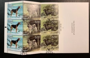 Aland dogs used/canceled #373 complete booklet 2015 SCV $25.00 