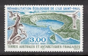 FRENCH ANTARCTIC 1998 St Paul Island Ecology; Scott 239, Yvert 231; MNH