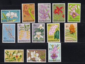 BARBADOS #s 396b-411b(Missing # 405b & 407b) VF-MNH PLANTS/FLOWERS