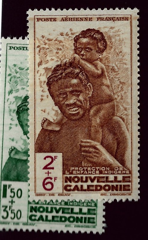 New Caledonia CB2, CB3 Mint OG VF SCV$3.50...French Colonies are Hot!