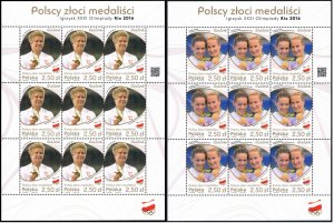 Poland 2016 MNH Stamps Mini Sheet Sport Olympics Games Golden Medalists Rio