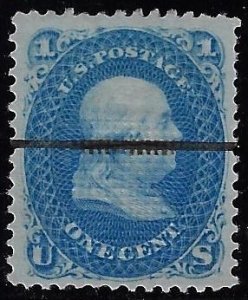 Scott #86 variety - $750 – VF-full OG, LH – Straight Line Specimen cancel - PFC