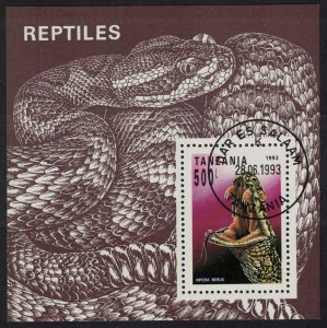 Tanzania Reptiles MS 1993 CTO SC#1135 SG#MS1535 MI#Block 220