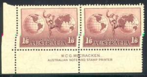 AUSTRALIA #C5 Mint Never Hinged, Imprint Pair