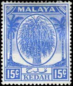 Malaya - Kedah SC# 71 SG# 83 Sheaf of Rice 15c MH