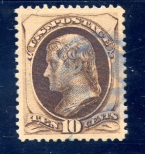 US SCOTT #188 USED-XF-SUP GRADED 95 W/ PSE CERT SMQ $425 (6/5/24 GP)