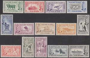 Falkland Islands 107-120 MLH CV $200.40