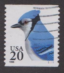 US #3053 Blue Jay Used PNC Single plate #S1111