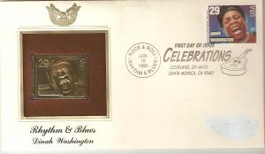 US FDC 2730 Rhythm & Blues Dinah Washington W/ Gold Replica