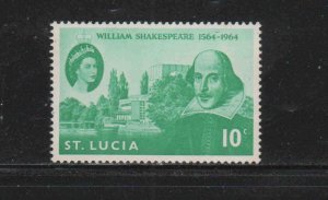 ST. LUCIA #196  1964  SHAKESPEARE ISSUE    MINT VF NH O.G  aa