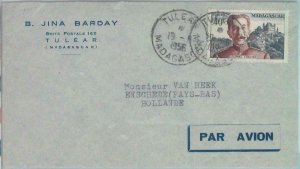 81118 - MADAGASCAR - POSTAL HISTORY - Airmail COVER to the NETHERLANDS 1956