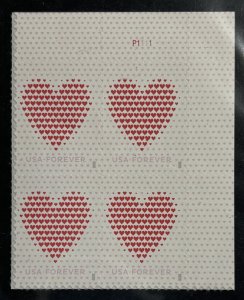 US 2020 Love Pt Bk of 4 #5431  MNH OG