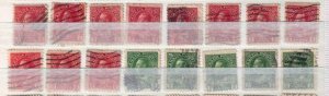 Canada Lot Of 80 KGV Used SC 104-119,195-199 DUPLICATES On a Stock Page.