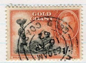 GOLD COAST;    1950 early GVI issue fine used 1s. value