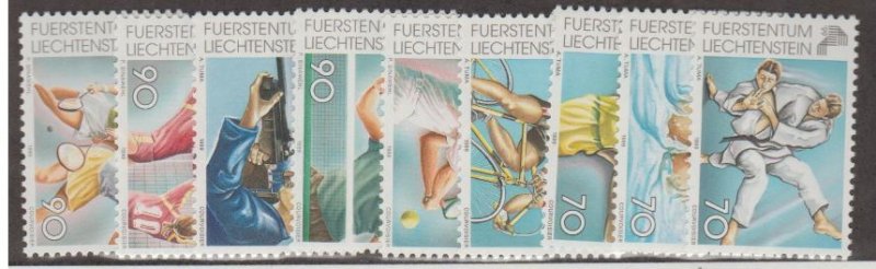 Liechtenstein Scott #1142-1150 Stamps - Mint NH Set