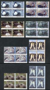 AAT SG90/7 1992 Wildlife set of 8 in U/M Blocks