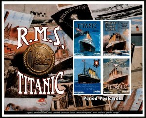 Madagascar 1998 - Titanic - Set of 6 Sheets - Perf & Imperf - Sc 1379-84 - MNH 