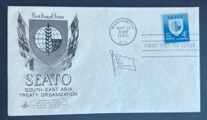 SEATO SOUTHEAST ASIAN TREATY ORG MAY 31 1960 WASHINGTON DC FIRST DAY COVER (FDC)