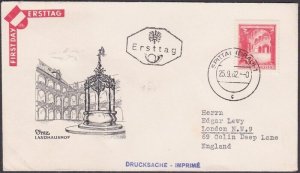 AUSTRIA 1962 commem FDC - Schloss Porcia...................................A2669