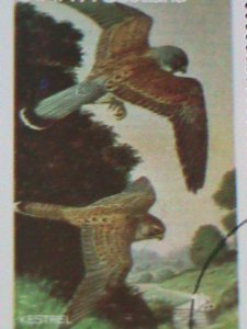 SCOTLAND-STAFFA STAMP-1977 WORLD ENDANGER BIRDS-OWLS CTO SHEET VERY FINE