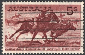 Australia: SC#331 5s Aboriginal Stockman (1961) Used