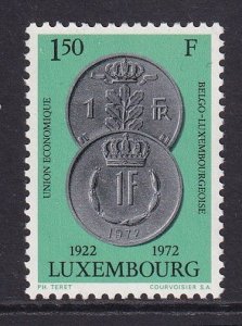 Luxembourg   #507  MNH  1972  coins