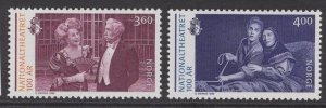 NORWAY SG1357/8 1999 CENTENARY OF NATIONAL THEATRE MNH