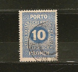 Austria SC#J59 Postage Due Used