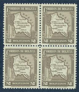 BOLIVIA SC# 232 F-VF MNH 1935 Block of 4