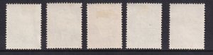Netherlands  #B264-B268 used  1954  portraits  complete set