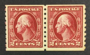 MOMEN: US STAMPS #393 PAIR MINT OG NH LOT #38227