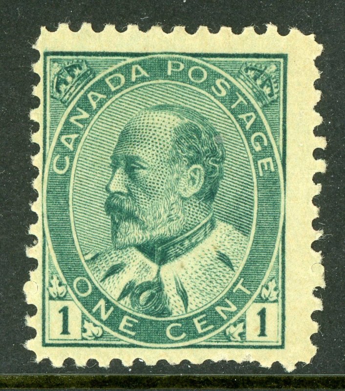 Canada 1903-08 KEVII Admiral 1¢ Green  Scott #89 MNH **G85**