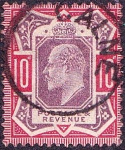 GREAT BRITAIN 1911 KEDVII 10d Dull Purple & Scarlet SG309 Used