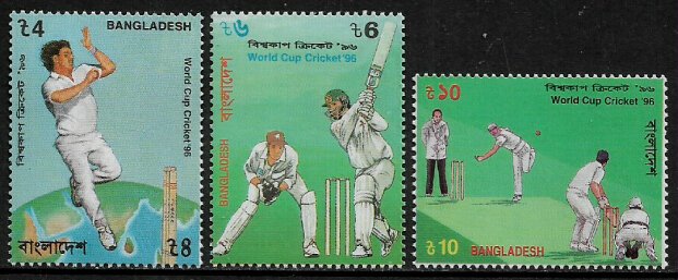 Bangladesh #511-3 MNH Set - World Cup Cricket