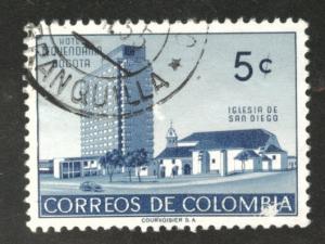 Colombia Scott 638 Used stamp from 1955