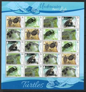 BRITISH VIRGIN ISLANDS SG1310/4 2017 UNDERWATER LIFE PART ONE SHEETLET  MNH