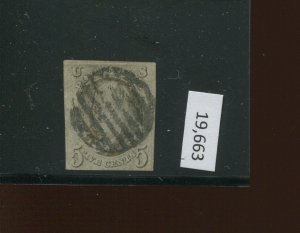 1a Franklin Grayish Brown Imperf Used Stamp with Crowe Cert (Bz 624)