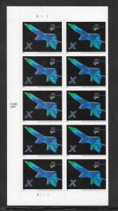 #4018 MNH X-PLANE Plate Block & Copy Block of 10 US $4.05 Priority Mail Stamp