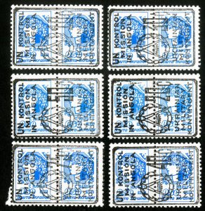 UN Stamps Lot Of 6 Values Angola UN Forces Overprint