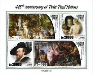 Sierra Leone - 2022 Painter Peter Paul Rubens - 4 Stamp Sheet - SRL220154a