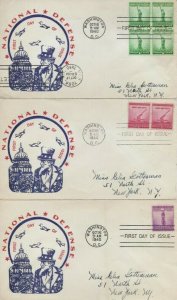 899/901 NATIONAL DEFENSE - Unknown set of 3