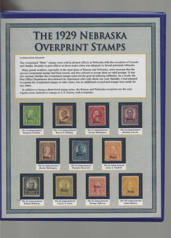 1929 Kansas/Nebraska overprints (658-679) M/H $481