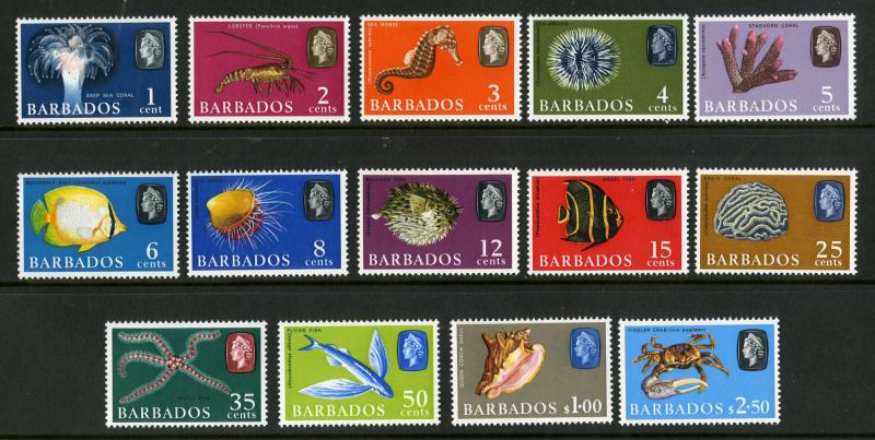 BARBADOS 267-280 MH SCV $18.50 BIN $9.25 MARINE LIFE