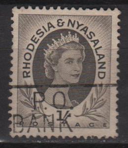 Rhodesia & Nyasaland 1954 Scott 149 used, 1sh Elizabeth II