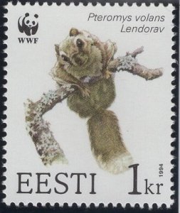 Estonia 1994 Sc 270 1k Flying squirrel WWF