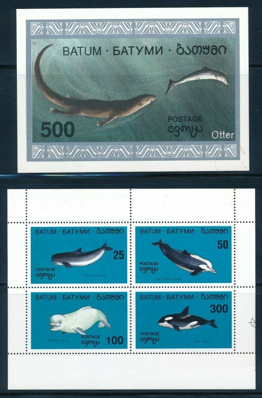 Batum - MNH Fish Whales Souvenir Sheets Set (1994)