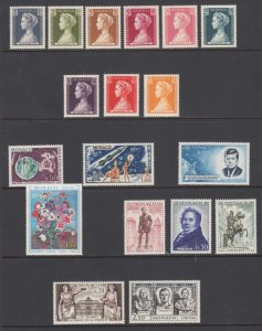 Monaco Sc 391-399, 542, 580, 596, 683, 704-708 MNH. 1957-68 issues, 6 sets, VF