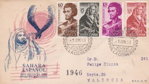 Spanish Sahara # 68-69, B25-26, Musicians, First Day Cover